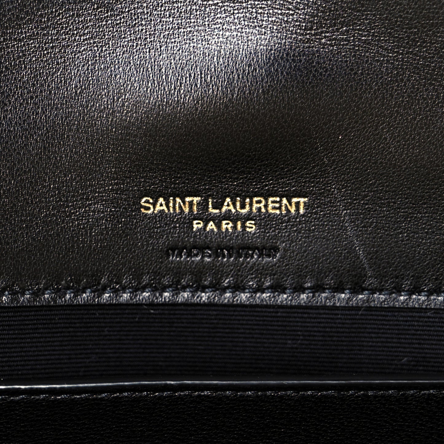 Lambskin Chevron Quilted Small Loulou Black