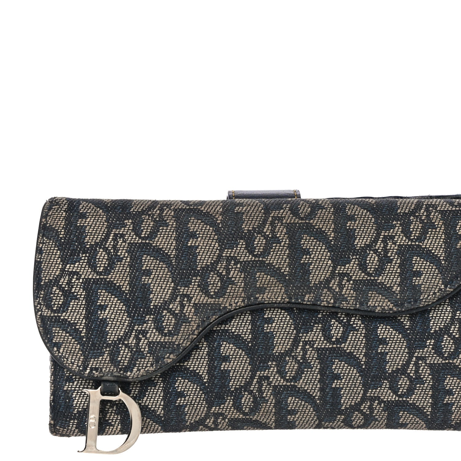 Christian Dior Monogram Saddle Wallet Navy 7 of 13