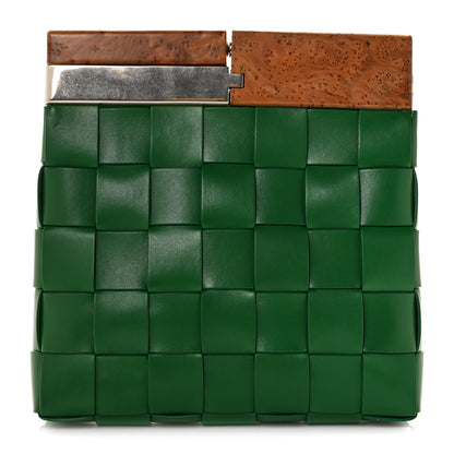 Bottega Veneta Nappa Intrecciato The Snap Clutch Racing Green 1 of 18