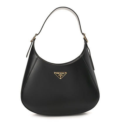 Prada Box Calfskin Shoulder Bag Black 1 of 8