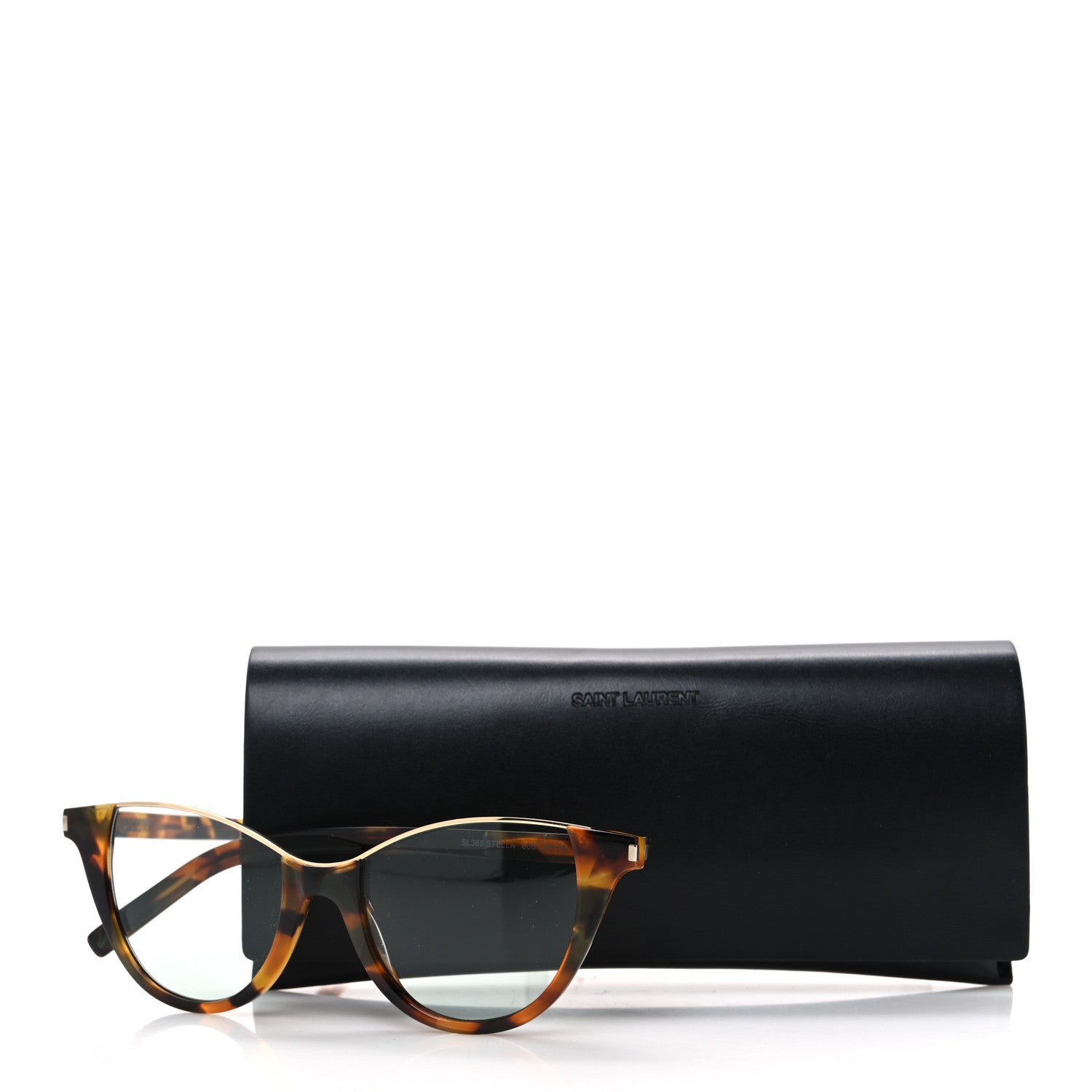 Saint Laurent Rimless Top Cat Eye Stella SL368 Sunglasses Tortoise 7 of 7