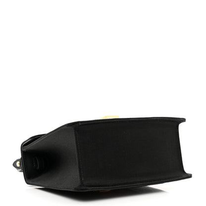 Gucci Satin Crystal Mini Sylvie Top Handle Bag Black 4 of 11