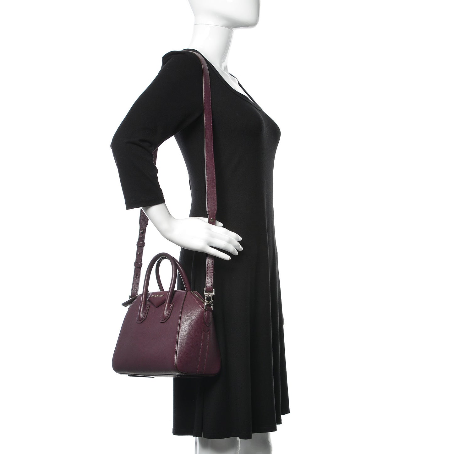 Sugar Goatskin Mini Antigona Dark Purple