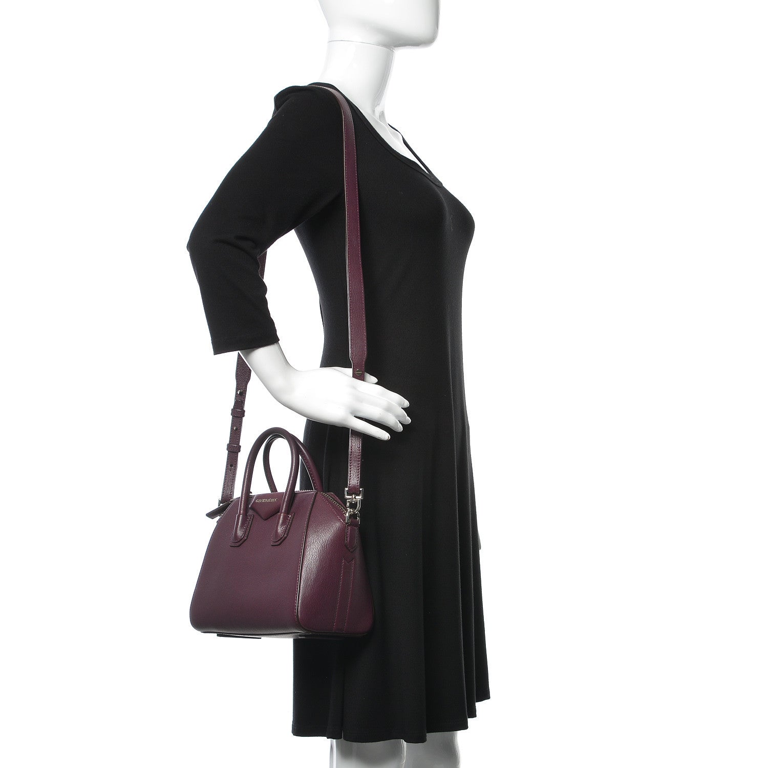 Givenchy Sugar Goatskin Mini Antigona Dark Purple 2 of 13