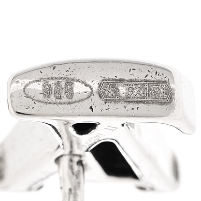 Louis Vuitton Sterling Silver Mens Sailor Stud Earrings 4 of 5