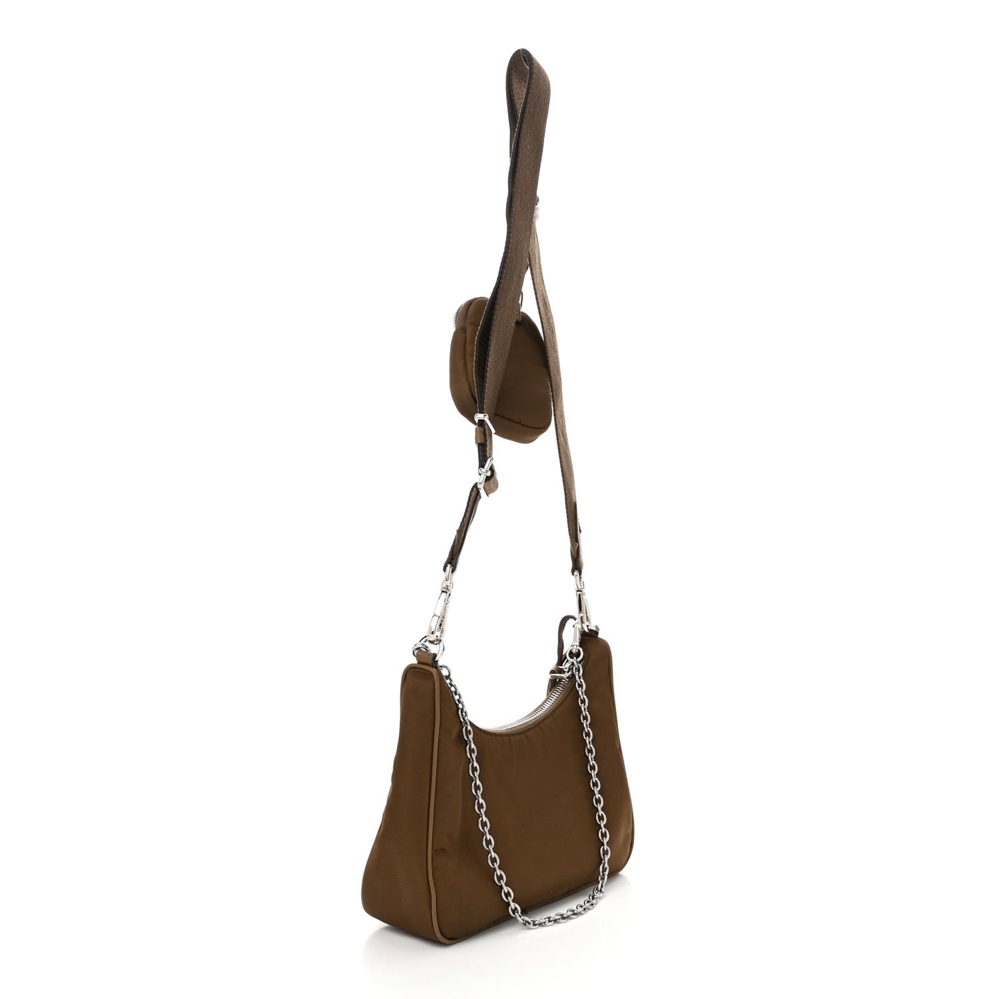 Tessuto Nylon Saffiano Re-Edition 2005 Shoulder Bag Cacao