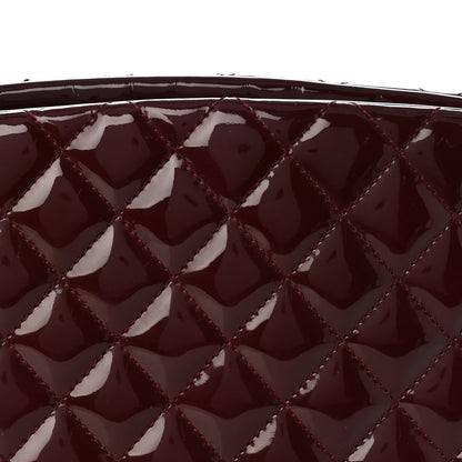 Chanel Patent Quilted Large Just Mademoiselle Bowling Bag Plum 8 of 13