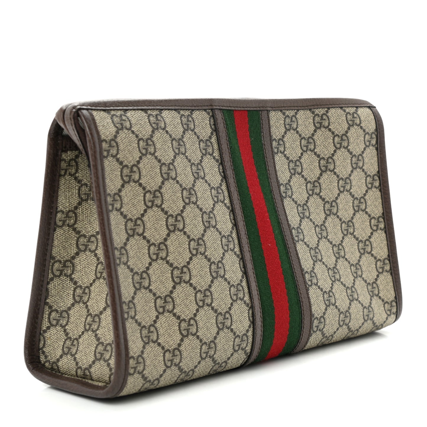 GG Supreme Monogram Web Ophidia GG Toiletry Case Beige New Acero