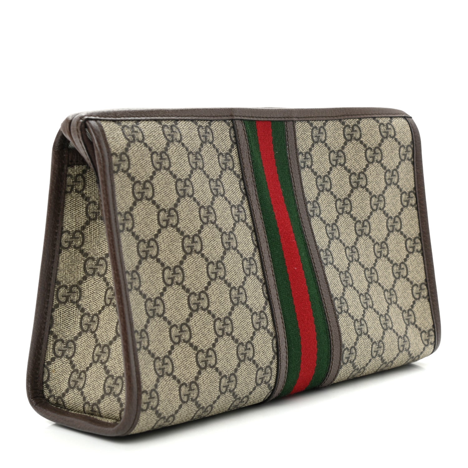 Gucci GG Supreme Monogram Web Ophidia GG Toiletry Case Beige New Acero 3 of 7