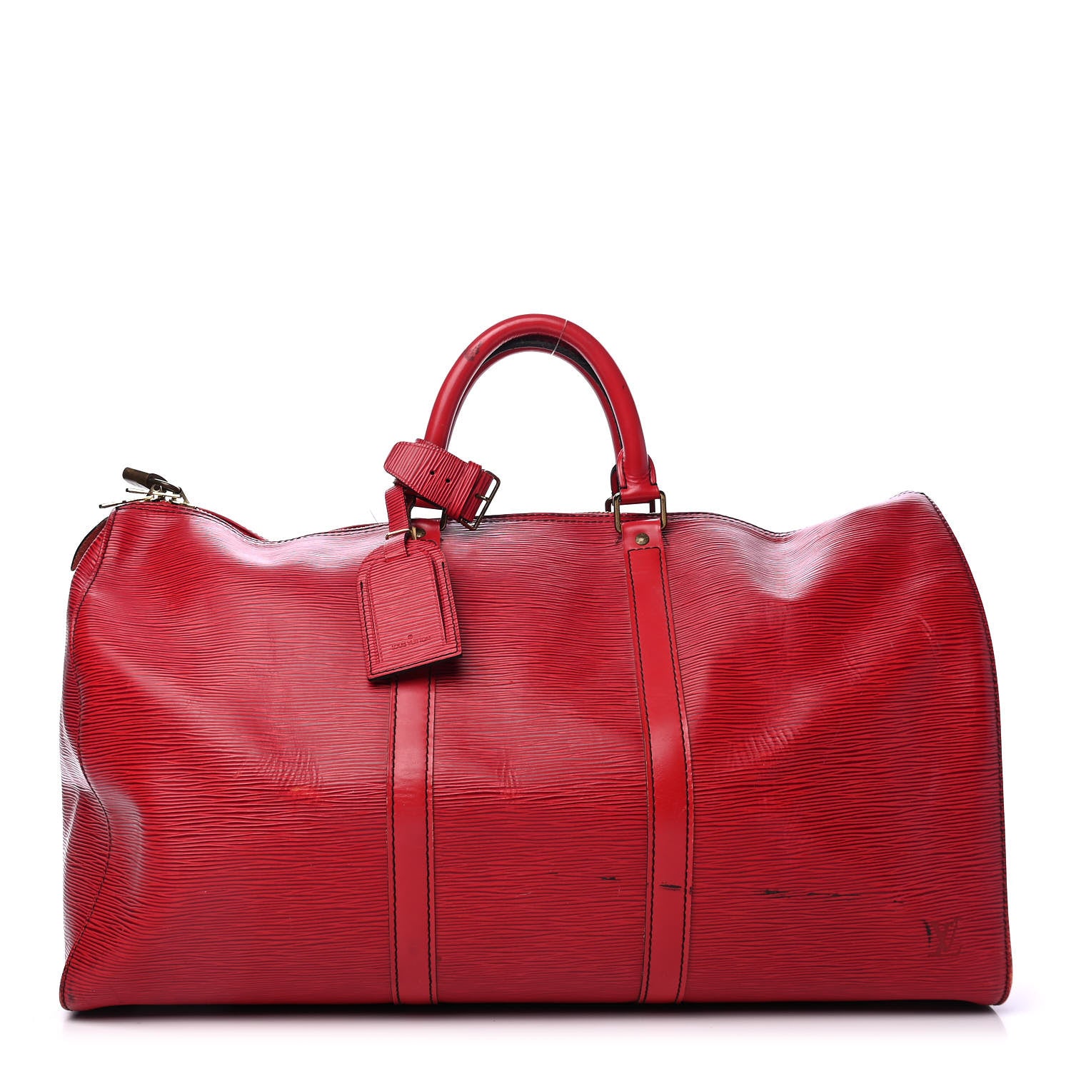 Louis Vuitton Epi Keepall 50 Castillan Red 1 of 10