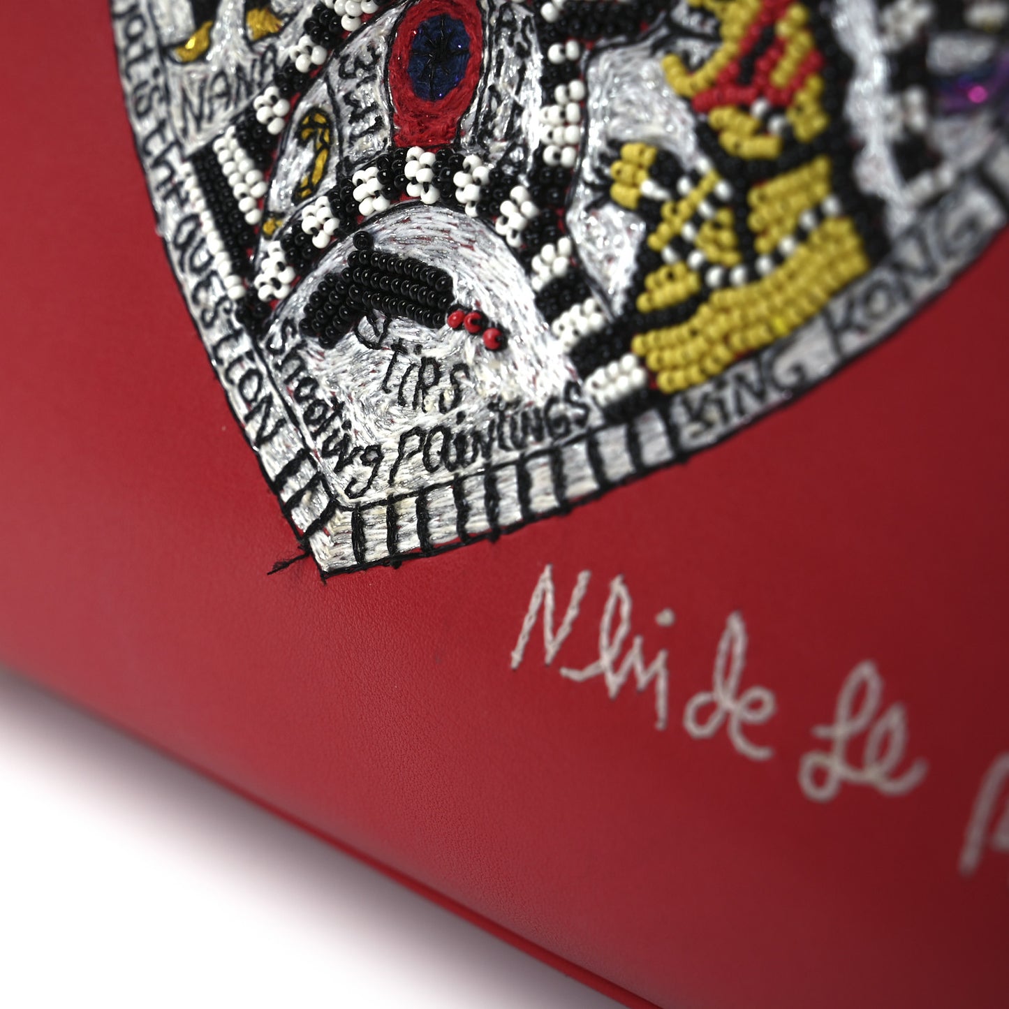 Calfskin Niki De Saint Phalle Medium Supple Lady Dior Red