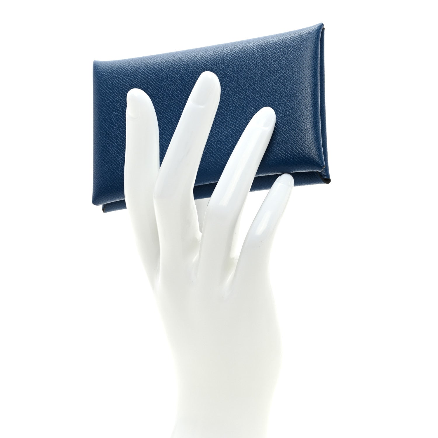 Hermes Madame Calfskin Calvi Card Case Deep Bleu 2 of 6