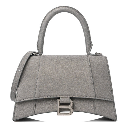 Balenciaga Glitter Fabric Small Hourglass Top Handle Bag Grey 1 of 8