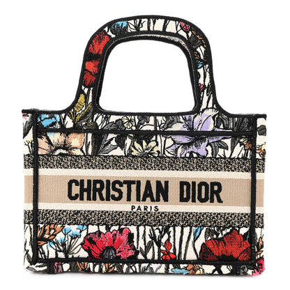 Christian Dior Canvas Embroidered Mille Fleurs Mini Book Tote Multicolor 1 of 11