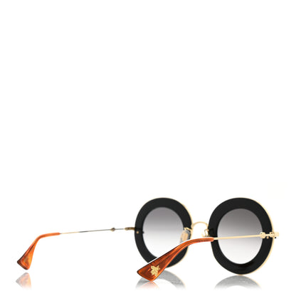 Gucci Metal L'Aveugle Par Amour Round Frame Sunglasses GG0113S Black 4 of 7