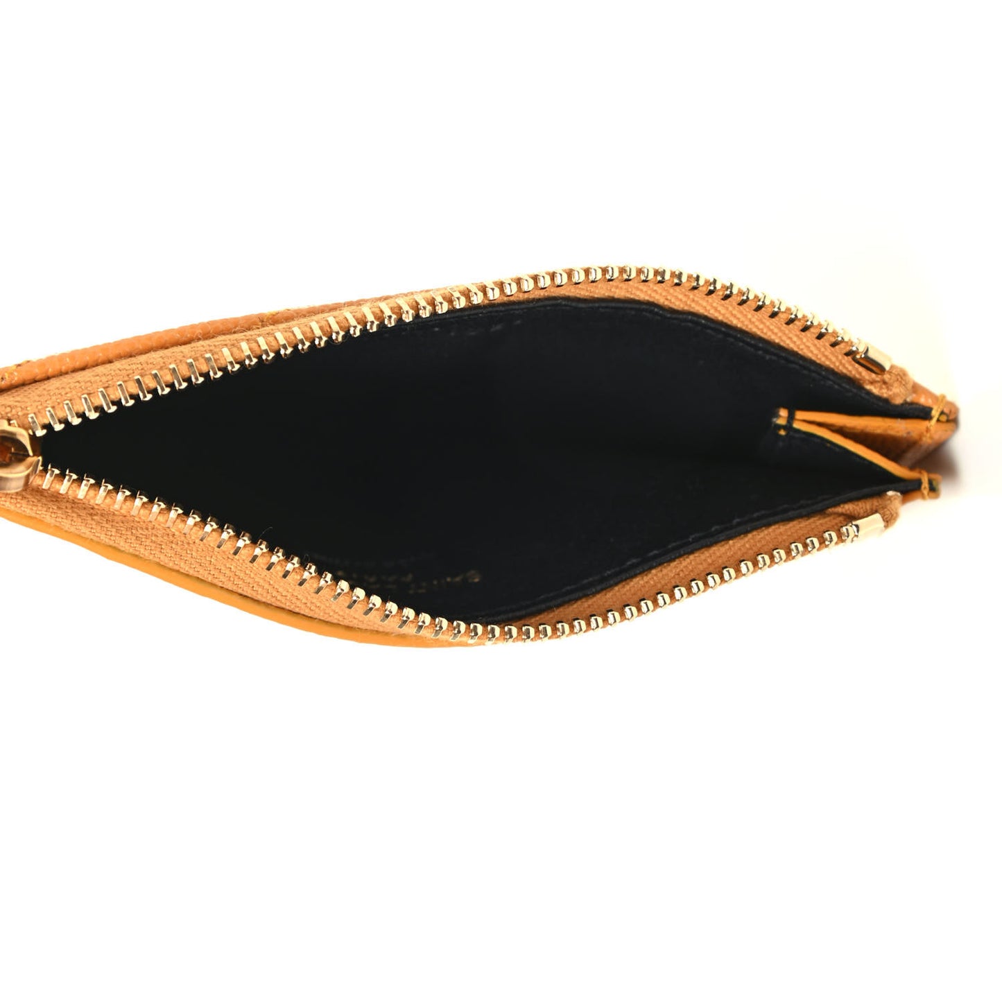 Monogram Grain de Poudre 5 Fragments Zip Pouch Card Holder Orange