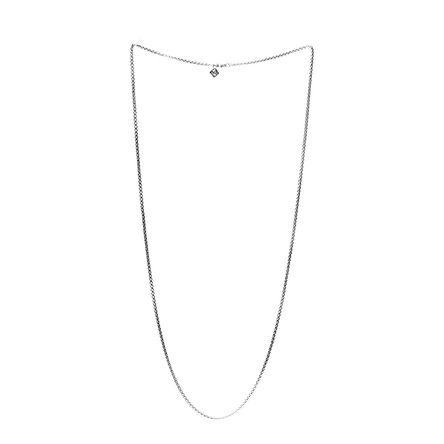Sterling Silver 2.7mm Small Box Chain Necklace 32"