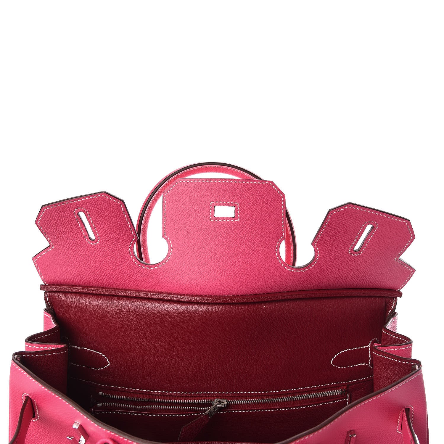 Hermes Epsom Candy Birkin 30 Rose Tyrien Rubis 23 of 31