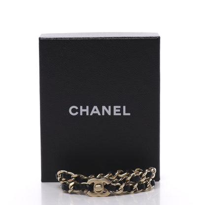 Chanel Lambskin CC Turnlock Double Chain Bracelet Black Gold 5 of 5