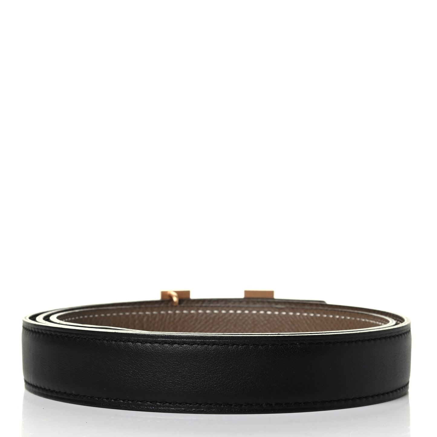 Swift Epsom 24mm Mini Constance H Belt 85 Black Etoupe