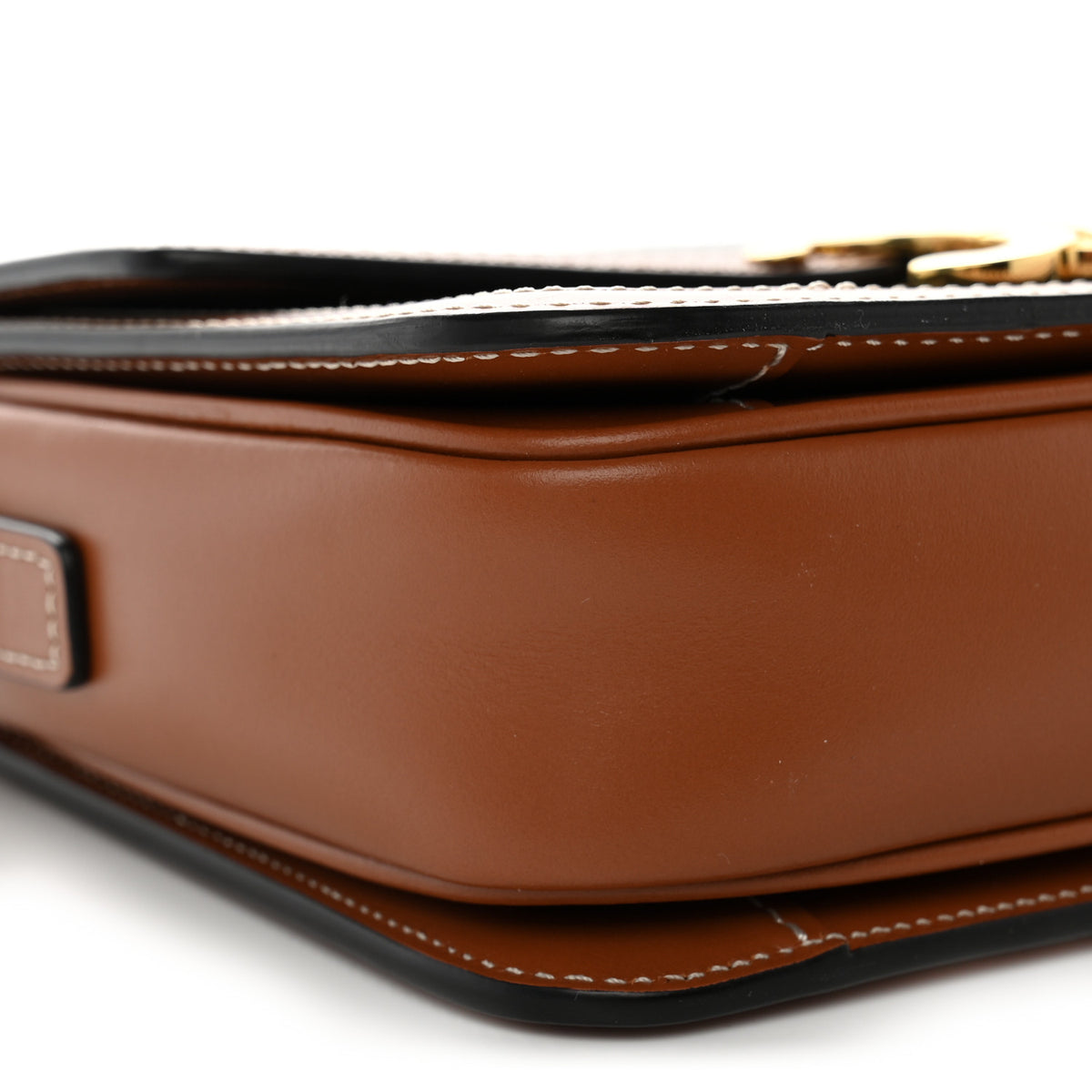 Calfskin Triomphe Canvas Teen Triomphe Bag Tan