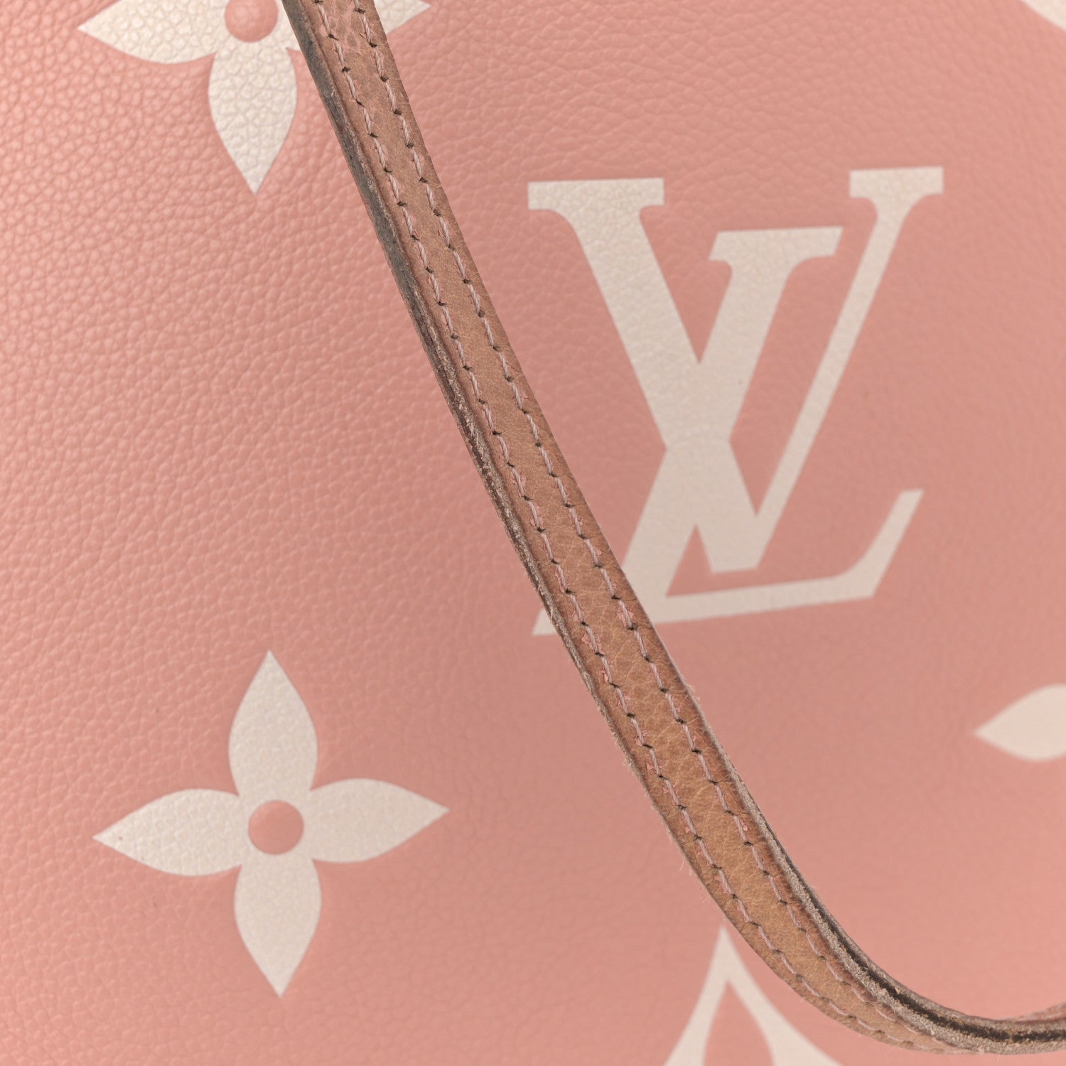 Louis Vuitton Empreinte Monogram Giant Neverfull MM Trianon Pink Cream 11 of 17