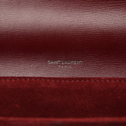 Saint Laurent Calfskin Medium Bellechasse Satchel Burgundy 6 of 8