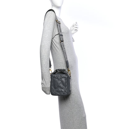 Louis Vuitton Calfskin Monogram Embossed Cruiser Messenger Dark Shadow Gray 2 of 9