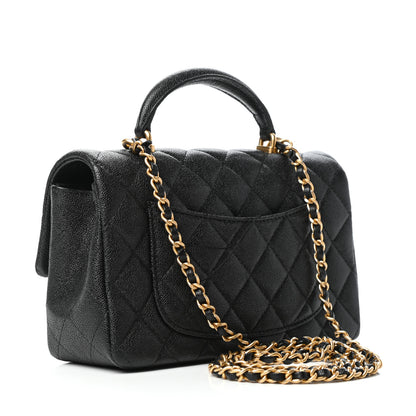 Chanel Caviar Quilted Mini Top Handle Rectangular Flap Black 3 of 10