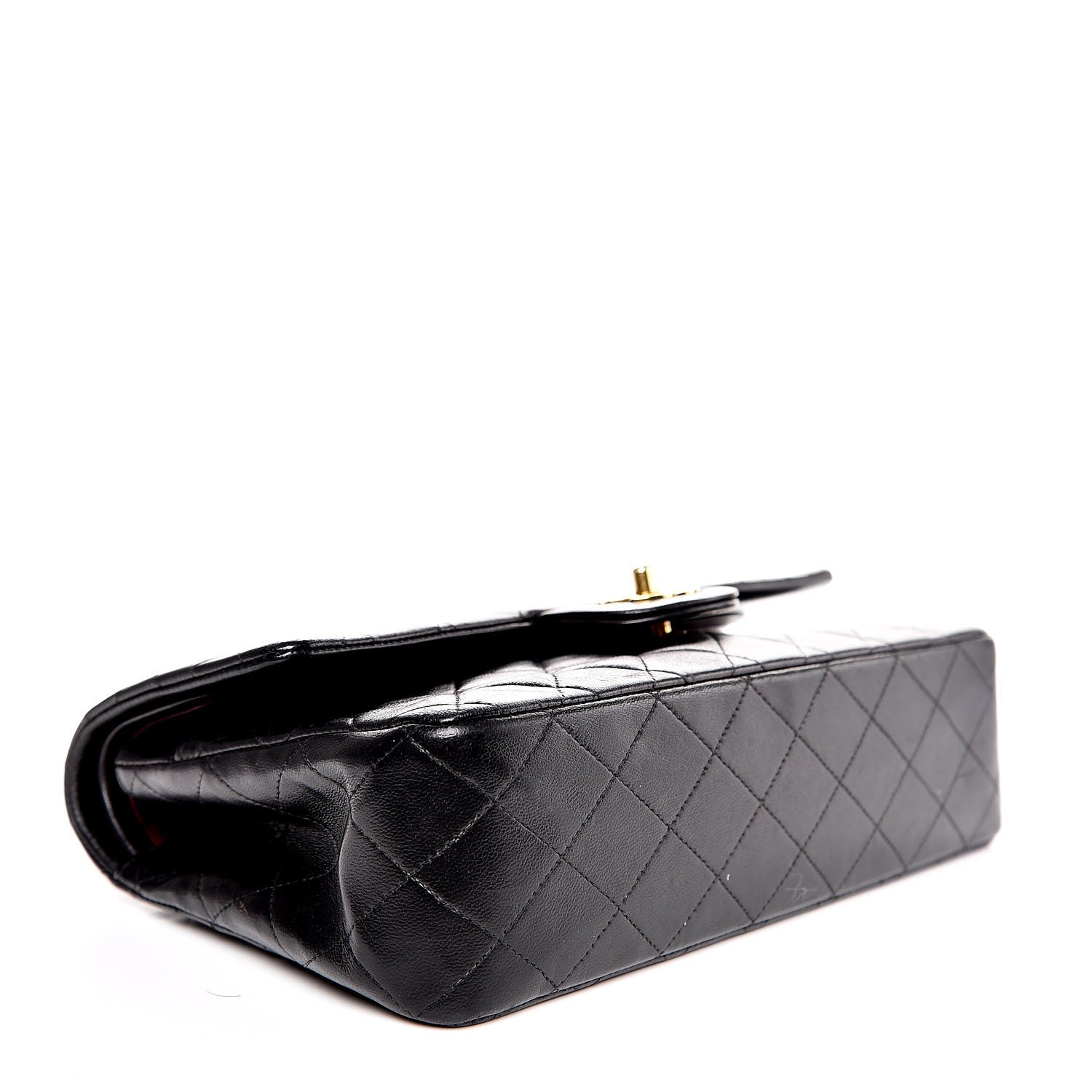 Chanel Lambskin Quilted Medium Double Flap Black 6 of 10