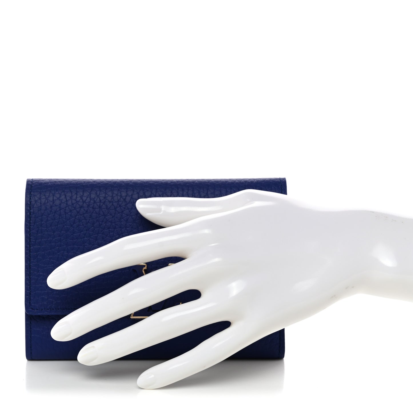 Taurillon Capucines Compact Wallet Blue