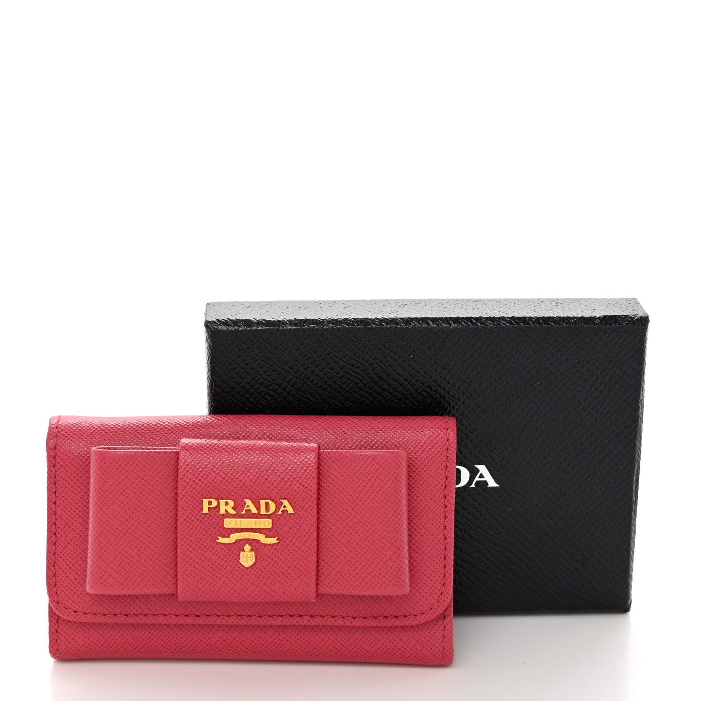 Saffiano Fiocco Bow Metal 6 Key Holder Peonia