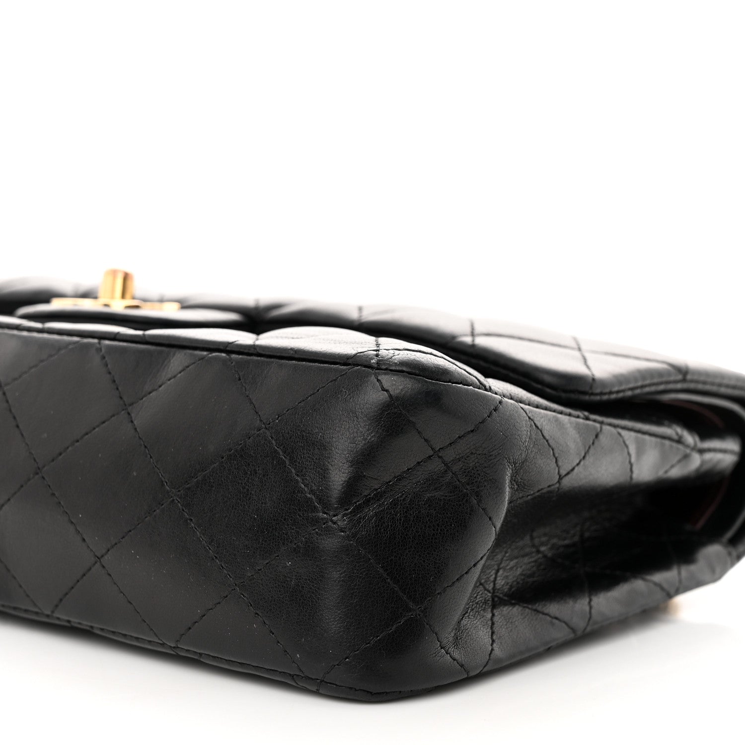 Chanel Lambskin Quilted Medium Double Flap Black 10 of 12