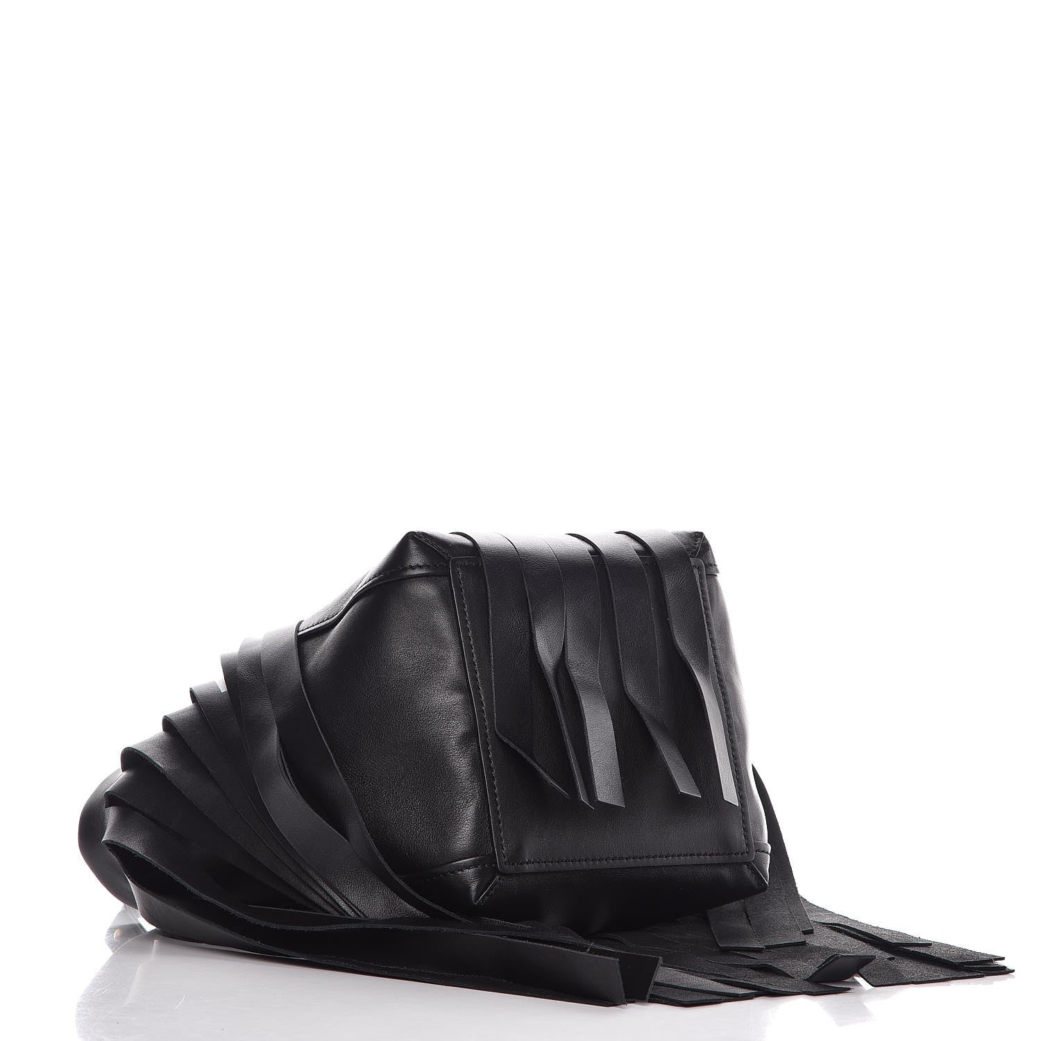 Balenciaga Calfskin XS Fringe Laundry Cabas Black 4 of 6