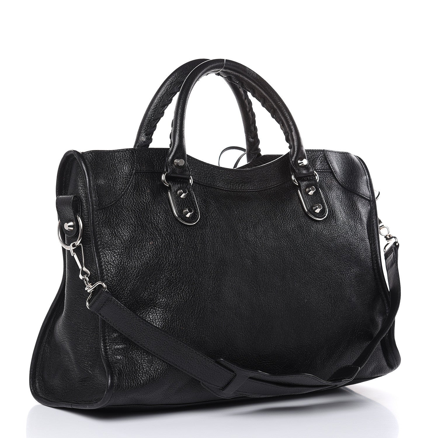 Balenciaga Chevre Silver Metallic Edge Hardware City Black 3 of 13