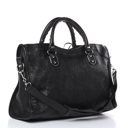 Balenciaga Chevre Silver Metallic Edge Hardware City Black 3 of 13