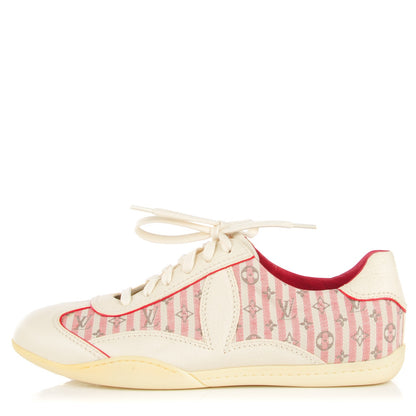 Louis Vuitton Mini Lin Croisette Noumea Sneakers 37.5 Rouge 1 of 6