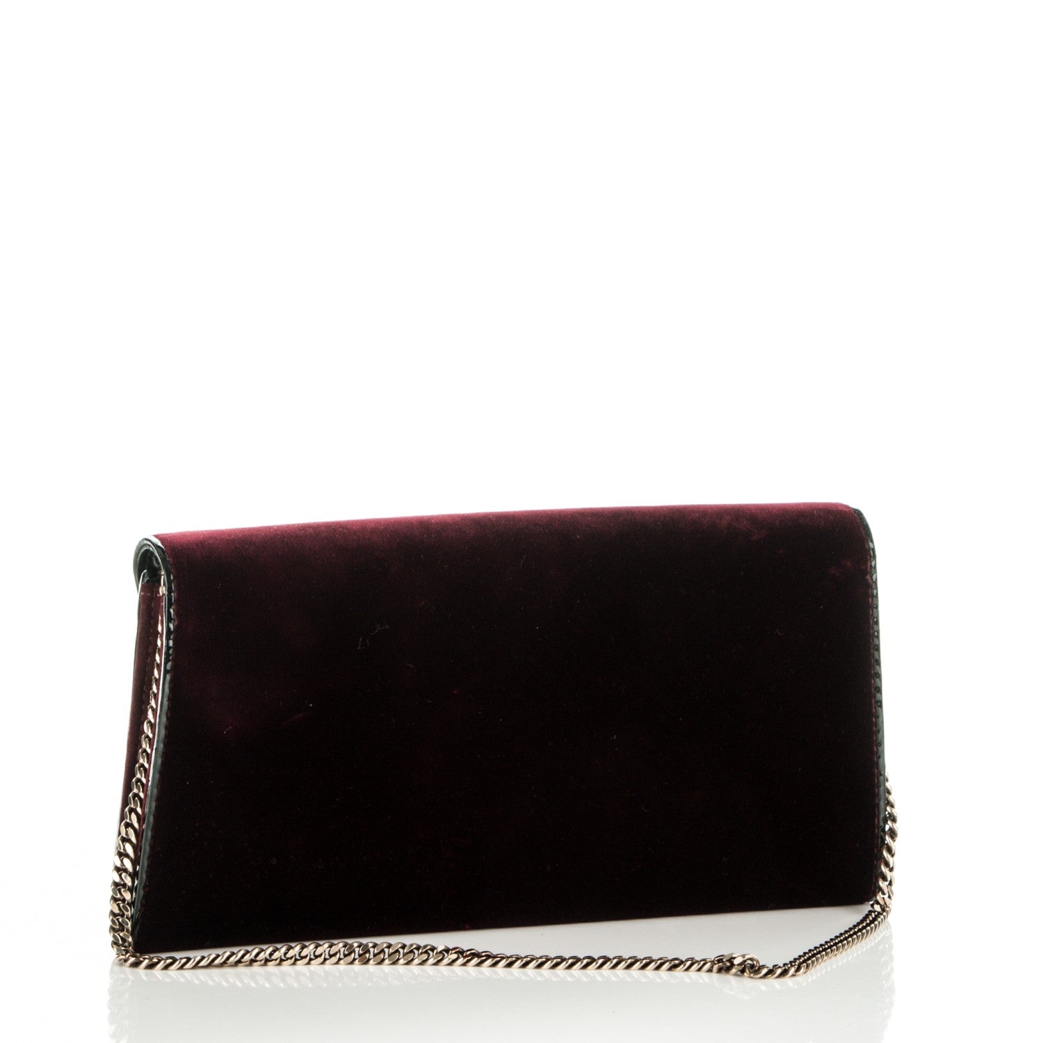 Jimmy Choo Velvet Margot Clutch Bordeaux 3 of 6