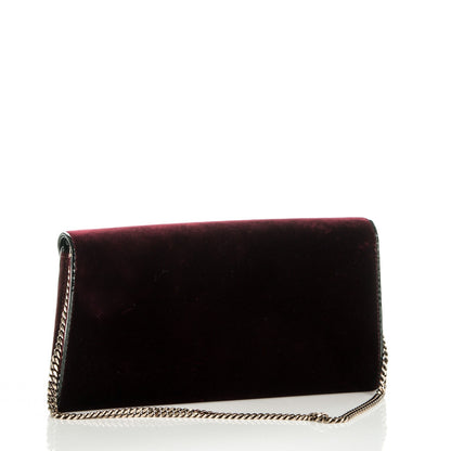 Jimmy Choo Velvet Margot Clutch Bordeaux 3 of 6