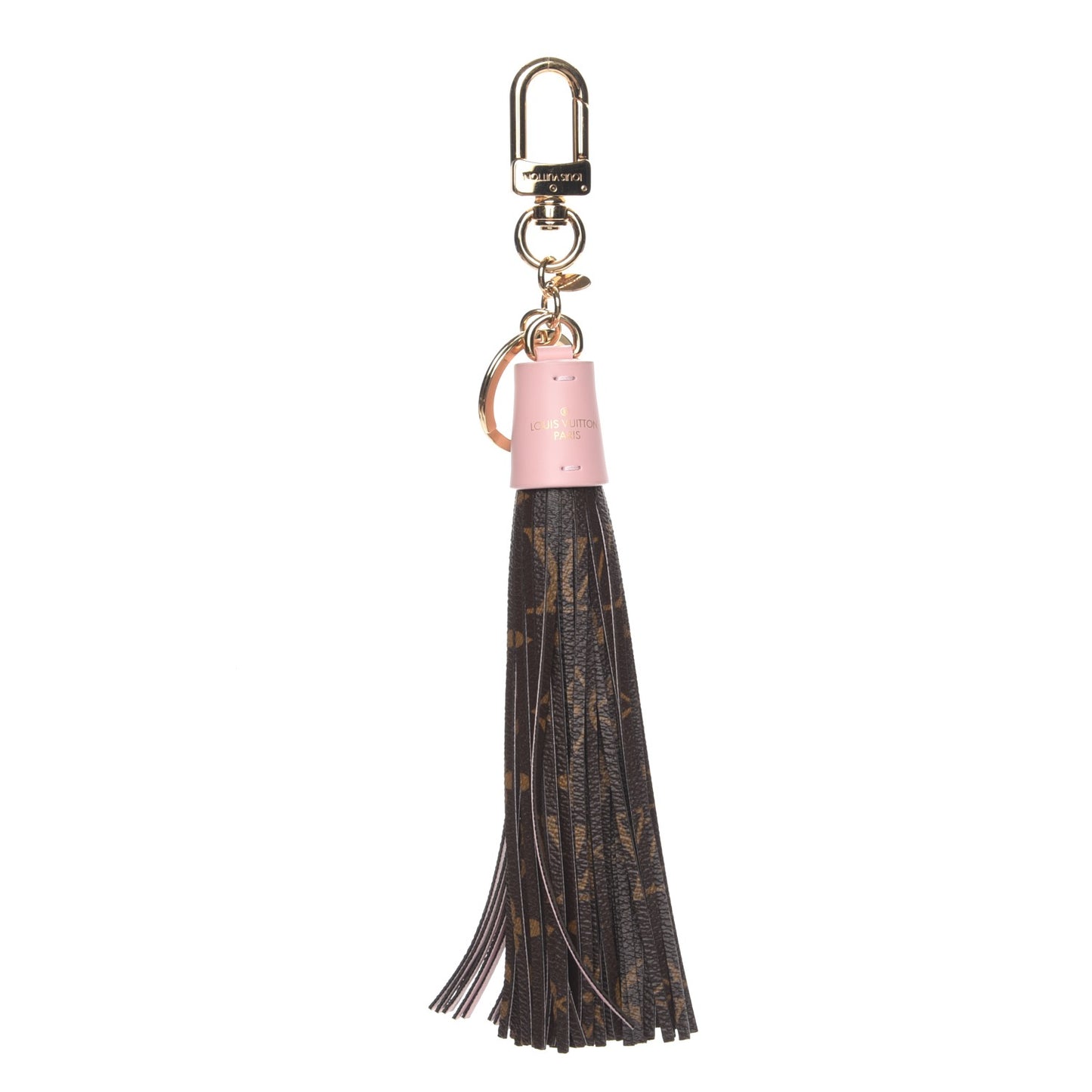 Monogram Tassel Bag Charm Pink