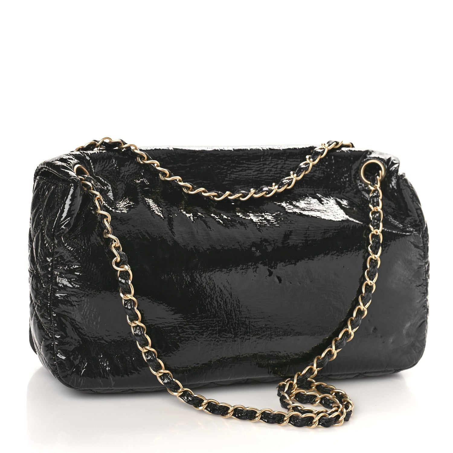 Chanel Vinyl Medium Rock and Chain Flap Black 3 of 10