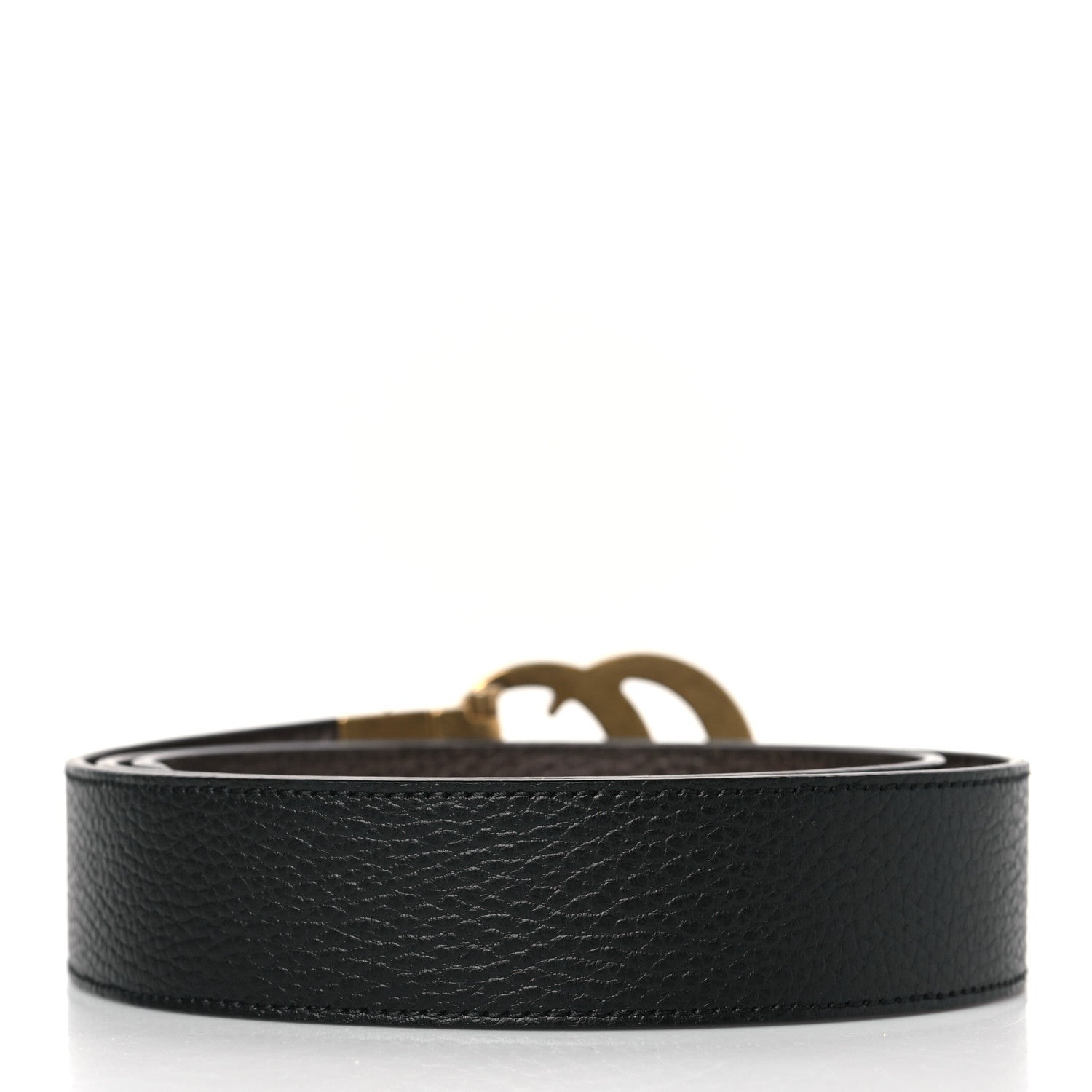 Gucci Dollar Calfskin Double G Reversible 37mm Belt 100 40 Black New Acero 3 of 7