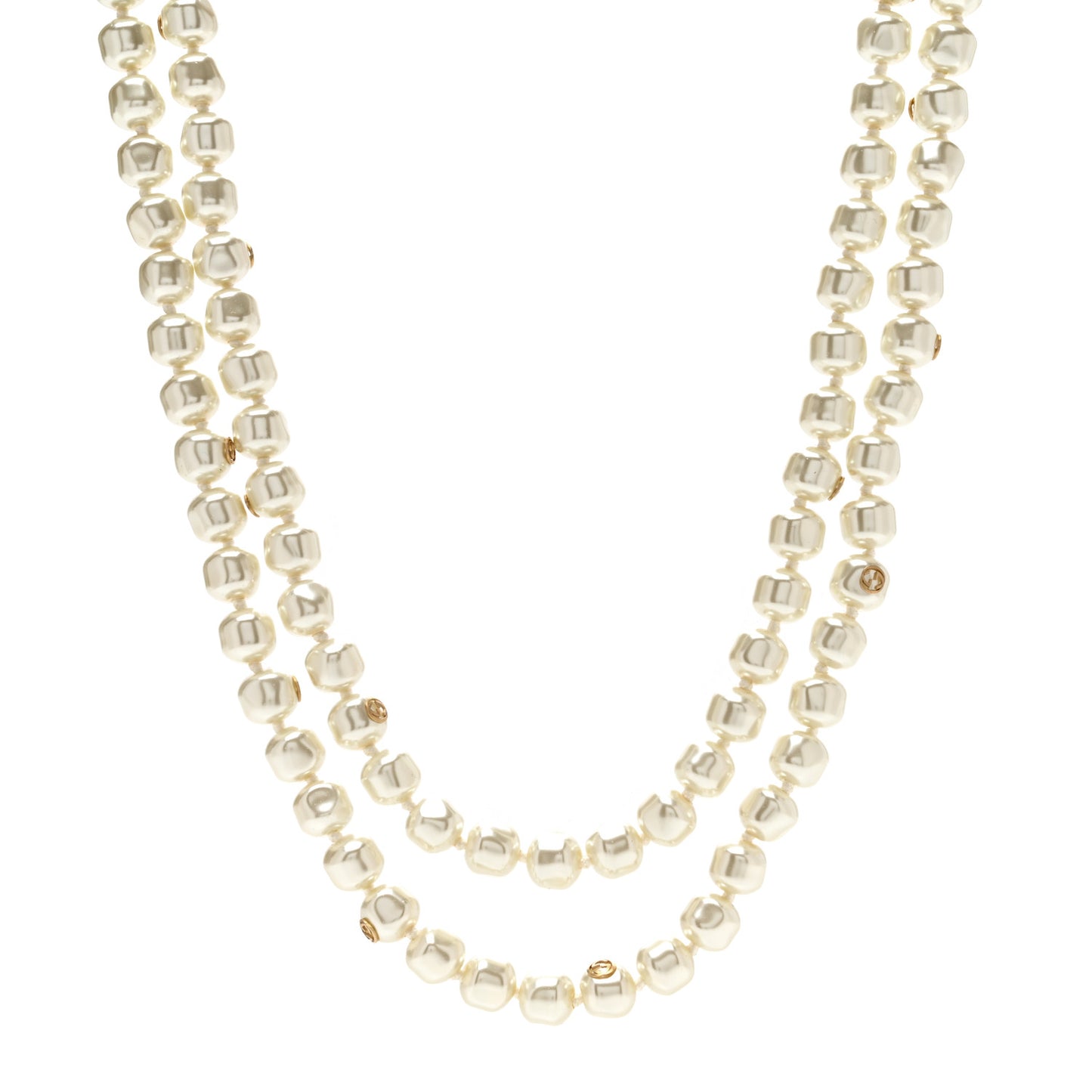 Pearl Ribbon Feline Strand Necklace