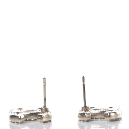 Chanel Crystal Mini CC Earrings Gold 3 of 4