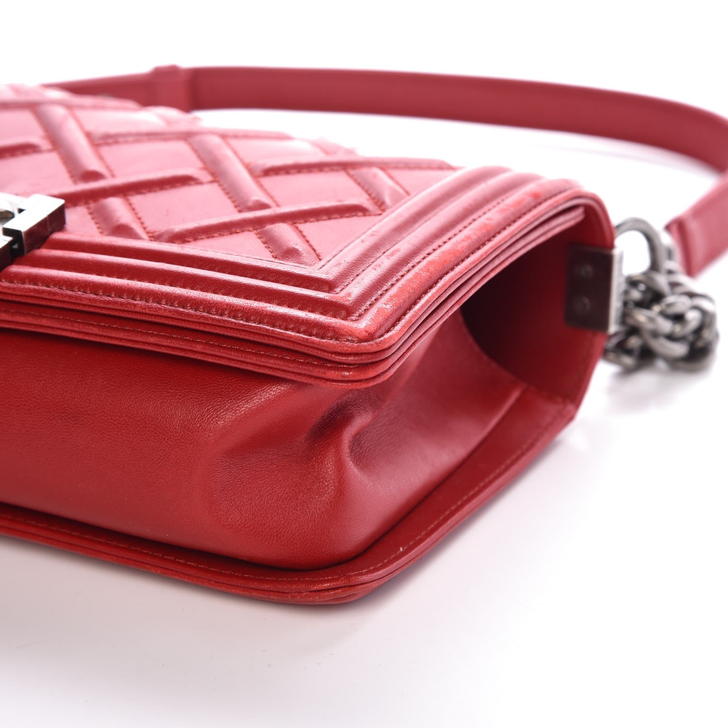 Chanel Lambskin Medium Boy Flap Red 10 of 12