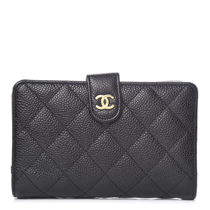 Chanel Caviar Quilted Zipped Pocket Wallet Black 1 of 9