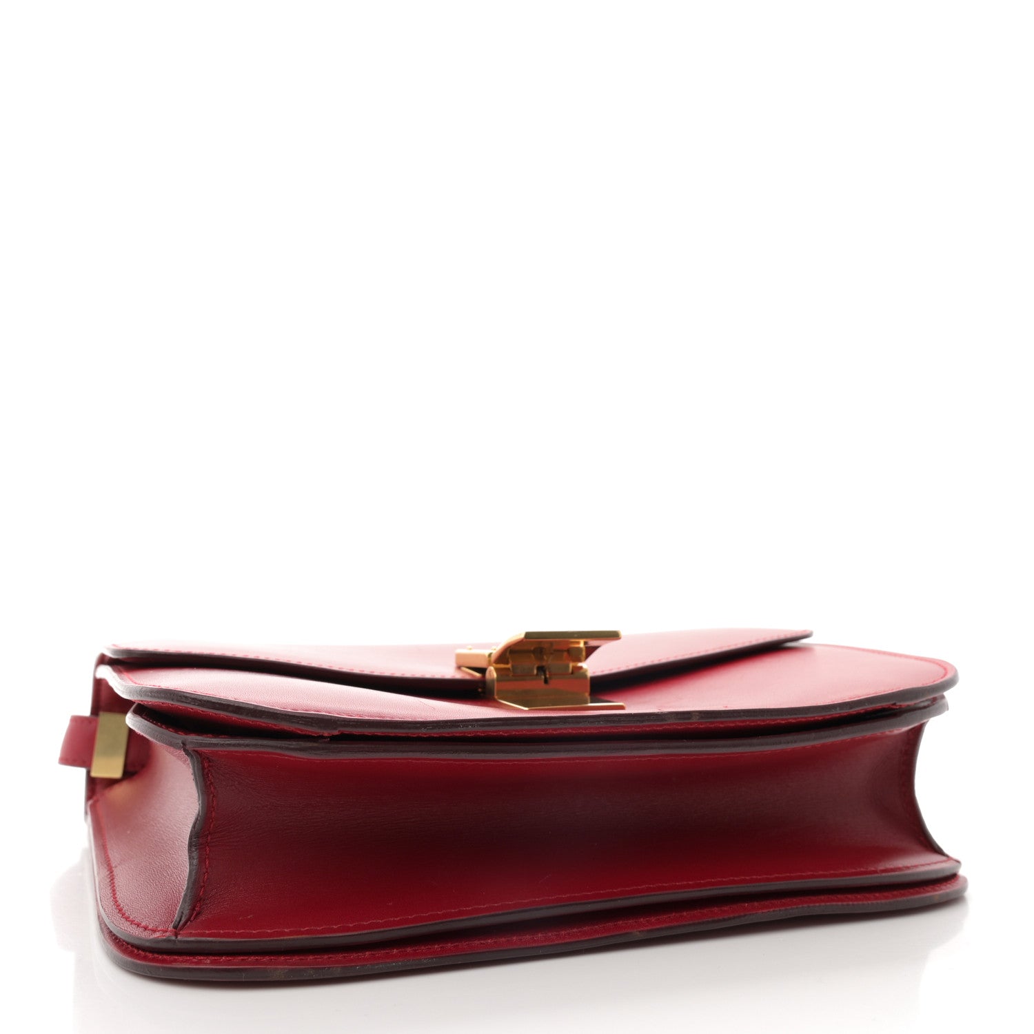 Celine Box Calfskin Medium Classic Box Flap Bag Red 4 of 14