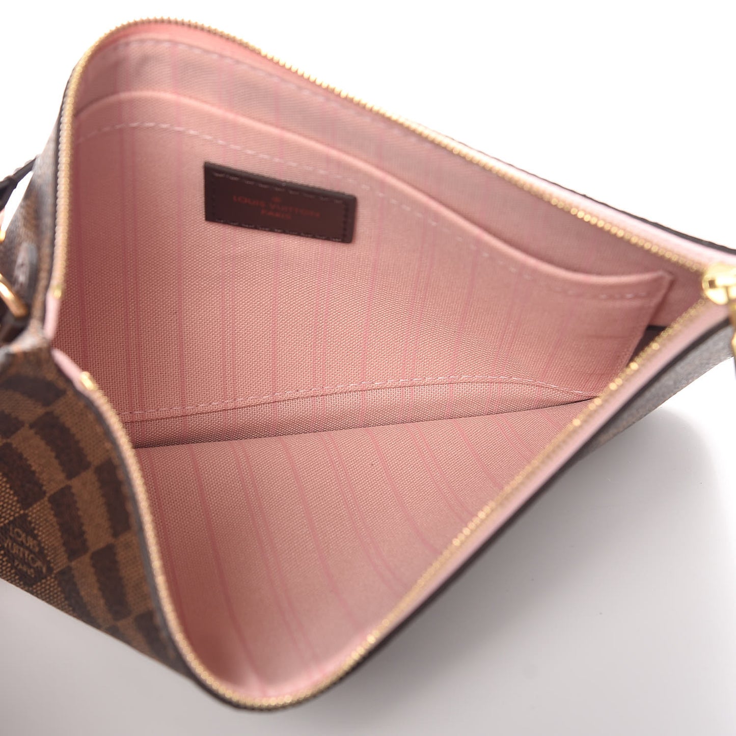 Damier Ebene Neverfull MM GM Pochette Rose Ballerine