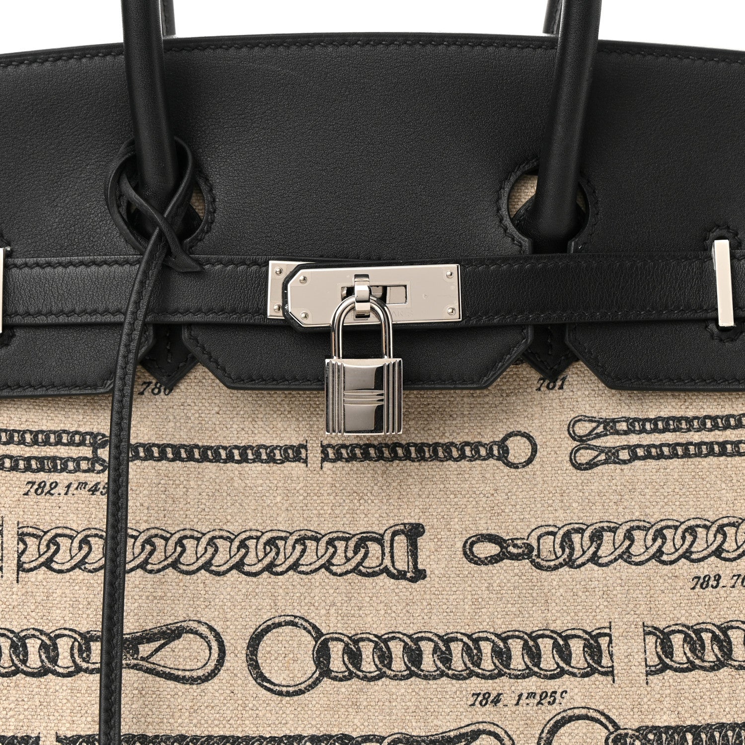 Hermes Swift Toile De Camp Dechainee Birkin 35 Black 8 of 11