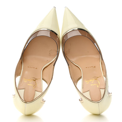 Christian Louboutin Patent PVC Specchio Cosmo 554 100 Pumps 37.5 Snow 2 of 10